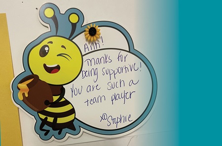 The Bee Kind campaign encourages Emergency Department employees at Penn Presbyterian Medical Center to prioritize workplace kindness and respect.